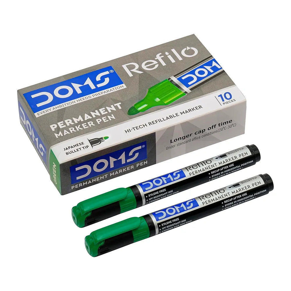 DOMS 7416- GREEN PERMANENT MARKER DOMS 7416- GREEN PERMANENT MARKER